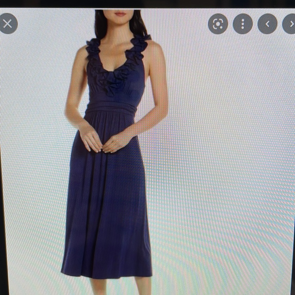 Lilly Pulitzer navy midi dress